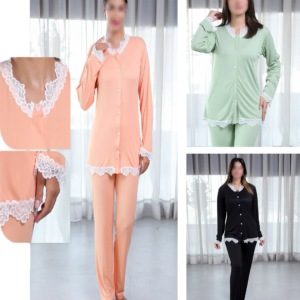 ✨ بيجاما نسائية أنيقة بالدونتيل – راحة وأناقة راقية 👗💤