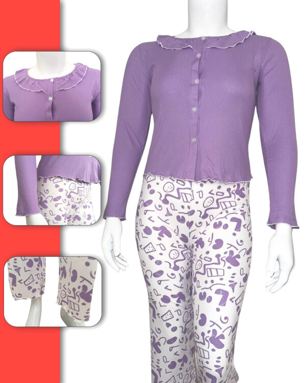 👚 بيجاما ناعمة وراقية – موديل "فراشة الرقة" - Image 4