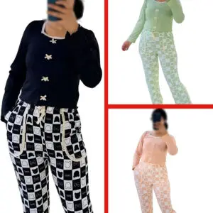 🧸 بيجاما بناتية ناعمة – موديل "سمّايلي"